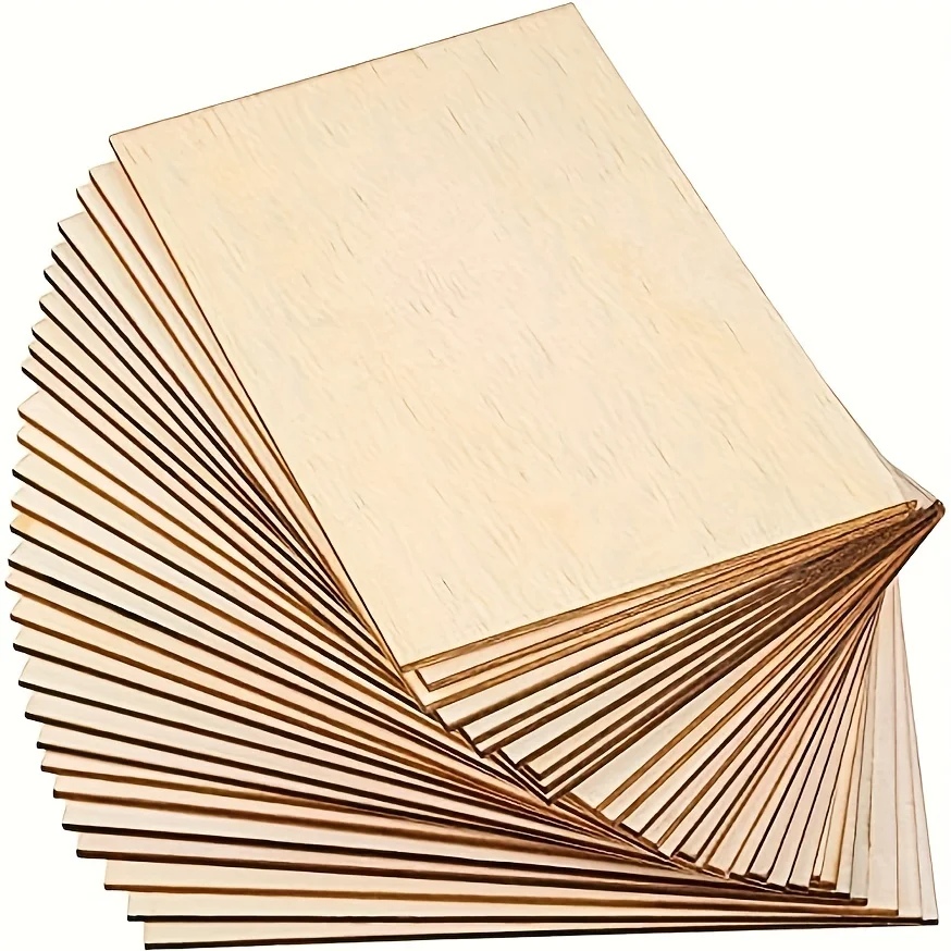 Woodworking Book - 4Pcs/8pcs/15Pcs 6X4in/15X10cm Rectangle Unfinished Wood Sheets
