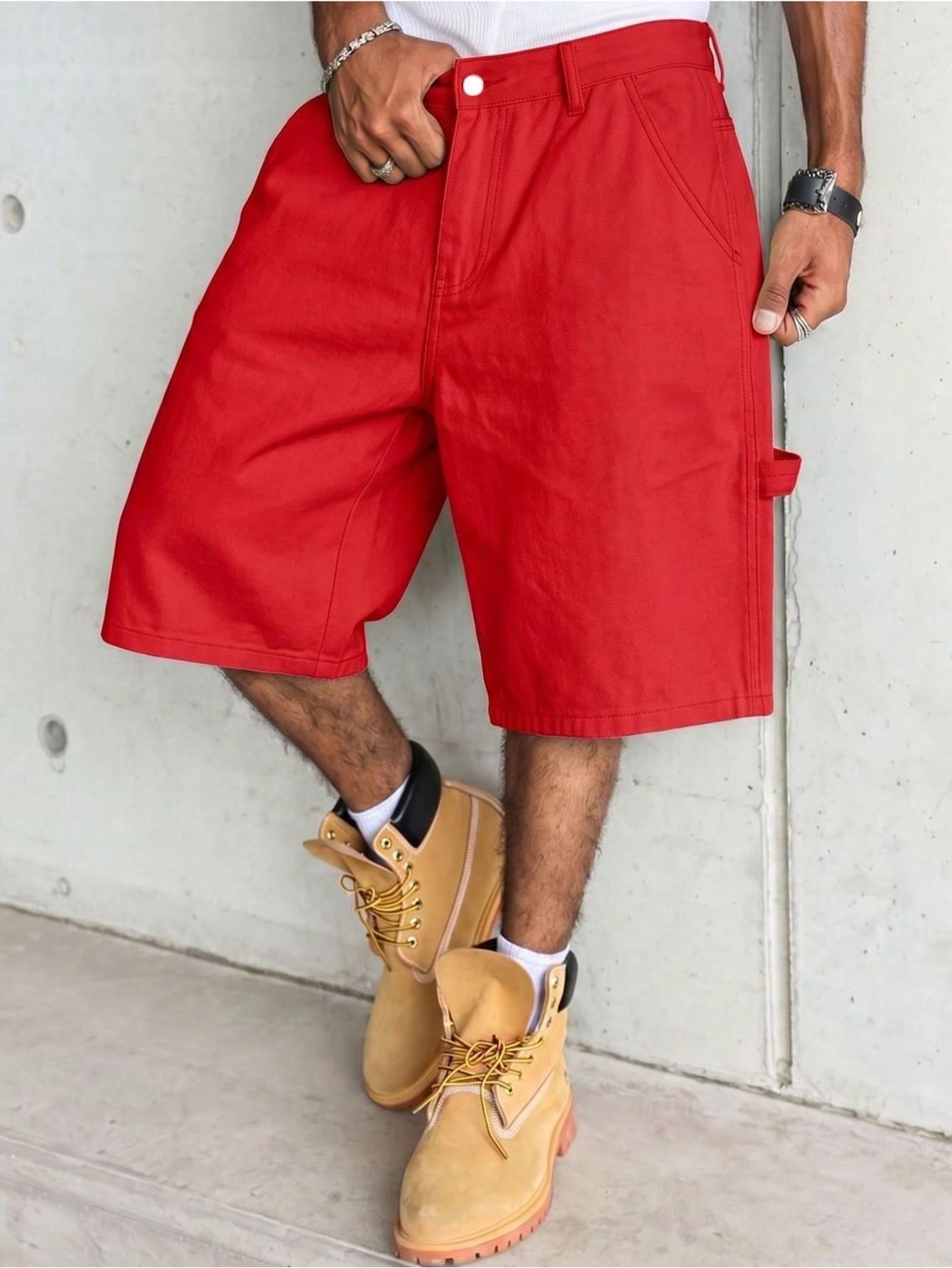 Men's Solid Bright Red Carpent - огляд і ціна Woodworking Overalls