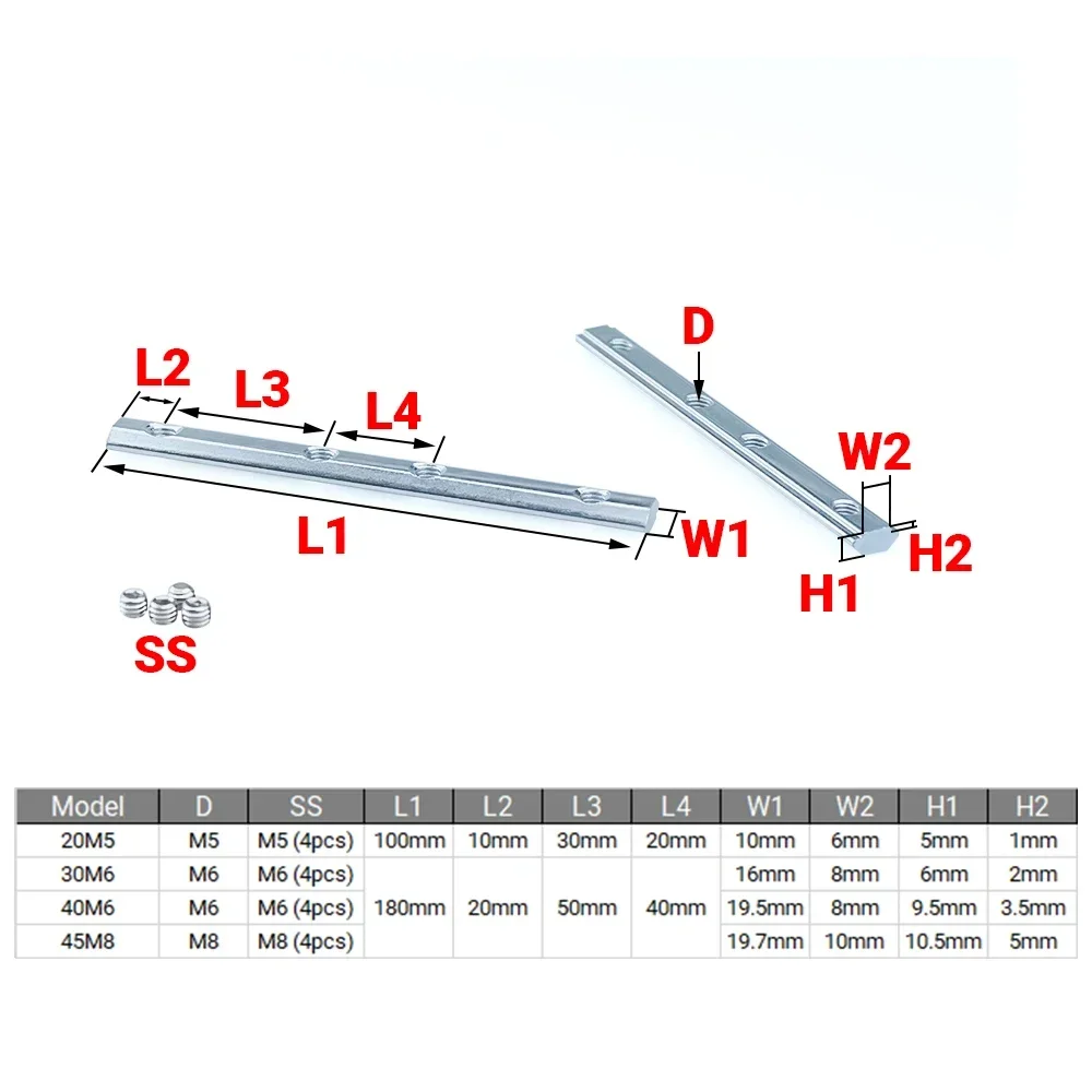 4Pcs V-Slot T-Slot Joiner 180  - огляд і ціна Woodworking Joint