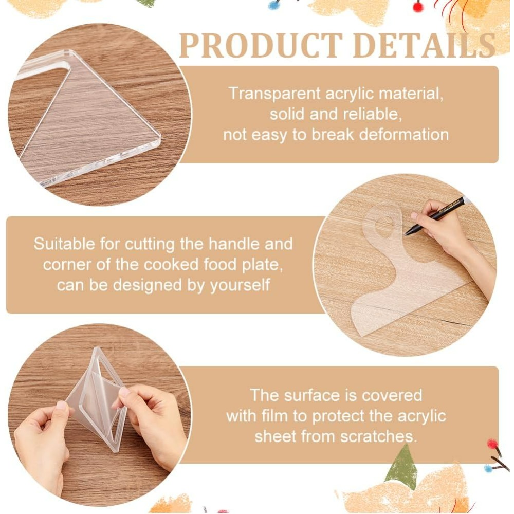 7Pcs Charcuterie Template Acry - огляд і ціна Woodworking Groove