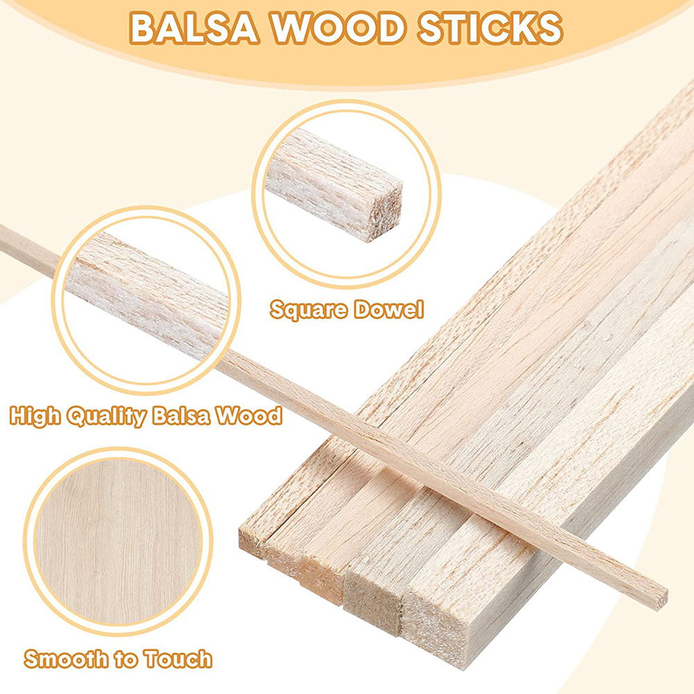 130pcs Balsa Wood Wooden Strip - огляд і ціна Woodworking Book